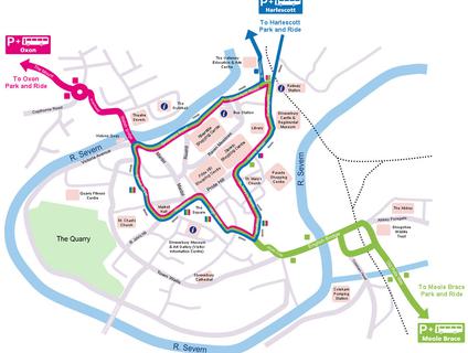 Park and Ride map