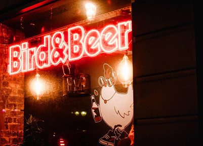 Bird and beer