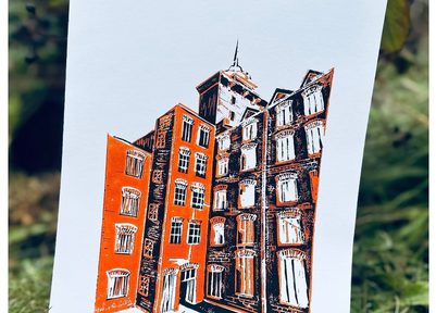 Building linocut