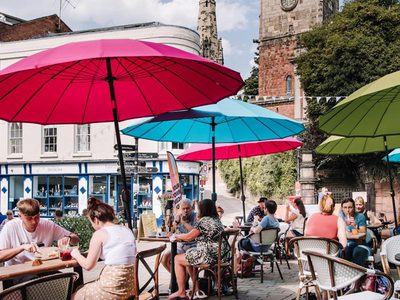 Outdoor dining header