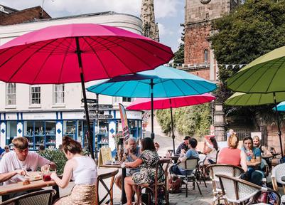 Outdoor dining header