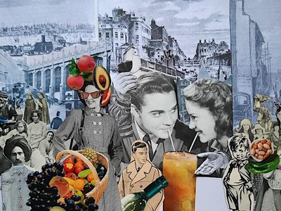 Vintage magazine collage