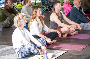 Folk festival yoga