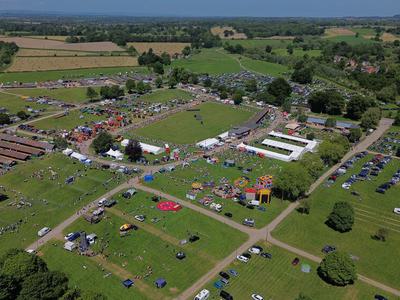 Aerial view of West Mid Showground