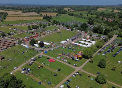 Aerial view of West Mid Showground